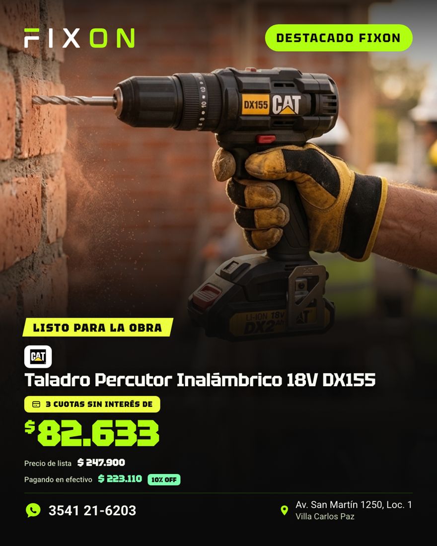 Taladro percutor CAT 18V