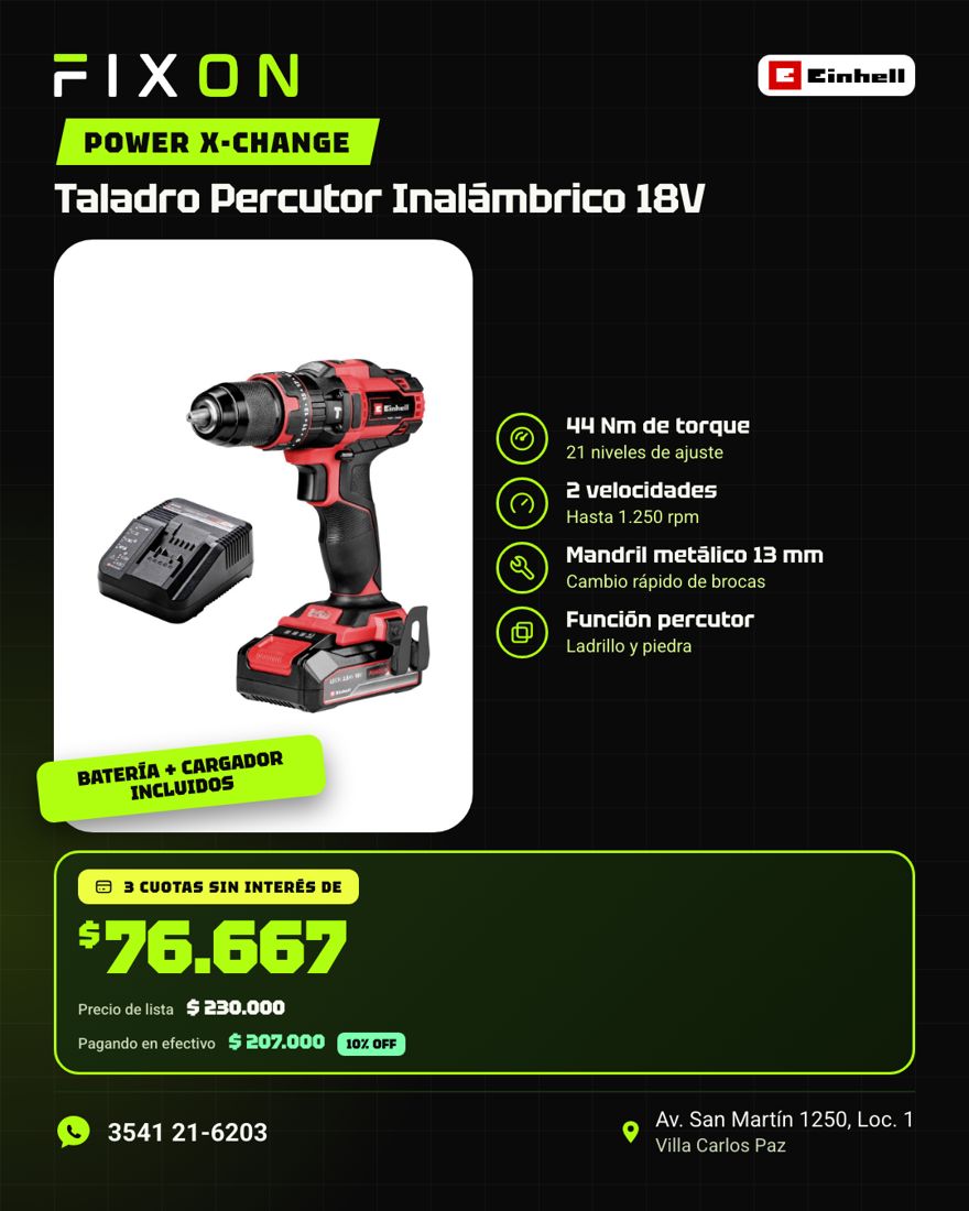 Taladro Einhell 18V