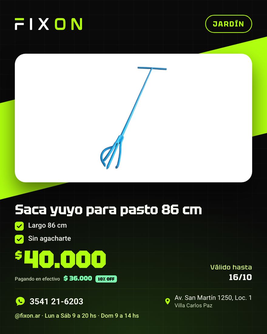 Saca yuyo 86 cm